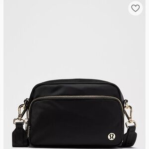 lululemon athletica Black and Gold Crossbody Bag
